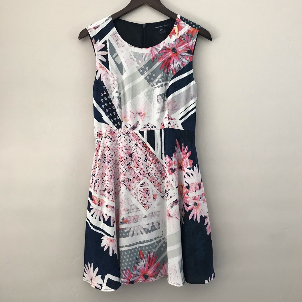 French Connection | Patchwork Floral Skater Dress… - image 3